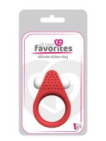 Ерекційне кільце Dream Toys All Time Favorites з рельєфним виступом, червоне