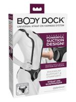 Трусики для страпону Pipedream Body Dock з підтяжками, чорні