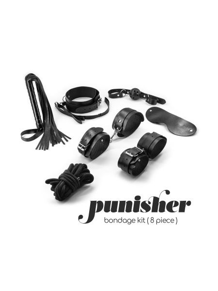 Комплект для БДСМ CRUSHIOUS Punisher чорний, 8 предметів