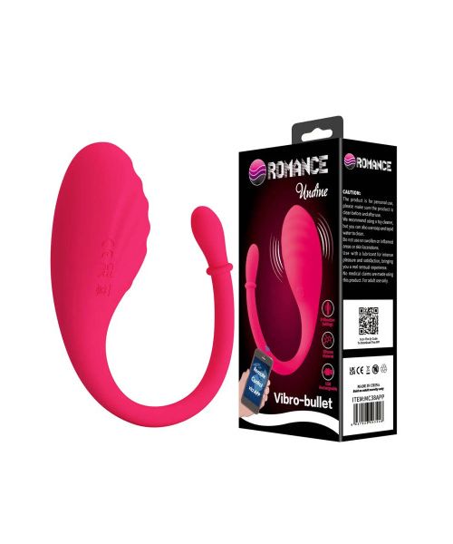 Віброяйце Romance Undine Vibro-Bullet силіконове, з додатком, рожеве, 20,5 х 3,4 см