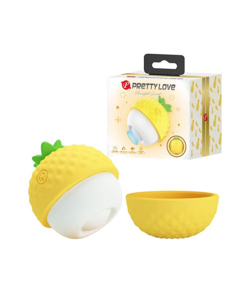 Кліторальний пульсатор PRETTY LOVE Pineapple Secret жовтий, 5,7 х 5,1 см