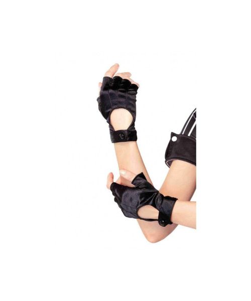 Рукавички без пальців чорні Leg Avenue Fingerless Motercycle Gloves O/S