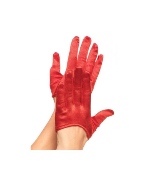Рукавички сексуальні One Size Mini Cropped Satin Gloves від Leg Avenue