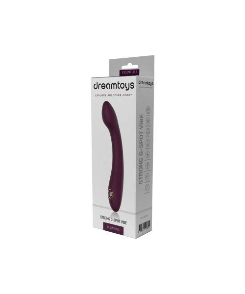 Вібратор для точки G Dream Toys Essentials зі стразами, бордовий, 21,8 × 3,6 см