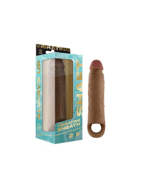 Реалістична вібронасадка Shaft Vibrating Sheath Size 2 Oak з пультом, 22.3 см