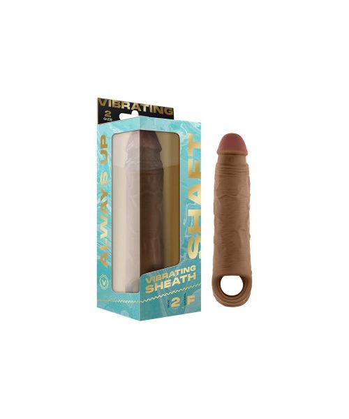 Реалістична вібронасадка Shaft Vibrating Sheath Size 2 Oak з пультом, 22.3 см