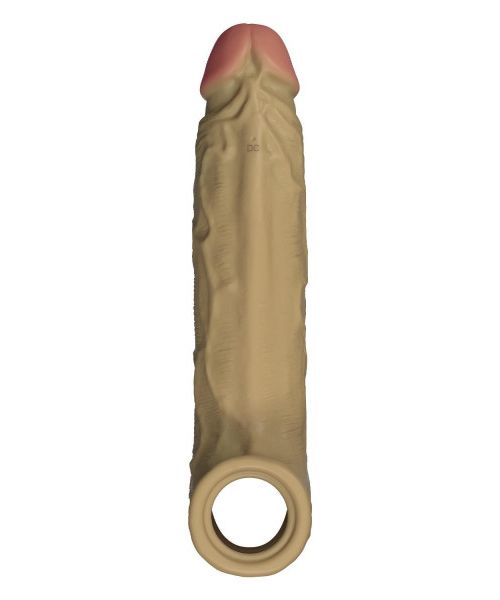 Реалістична вібронасадка Shaft Vibrating Sheath Size 2 Oak з пультом, 22.3 см