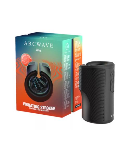 Вібруючий мастурбатор Arcwave Zing Black, відкритий, чорний
