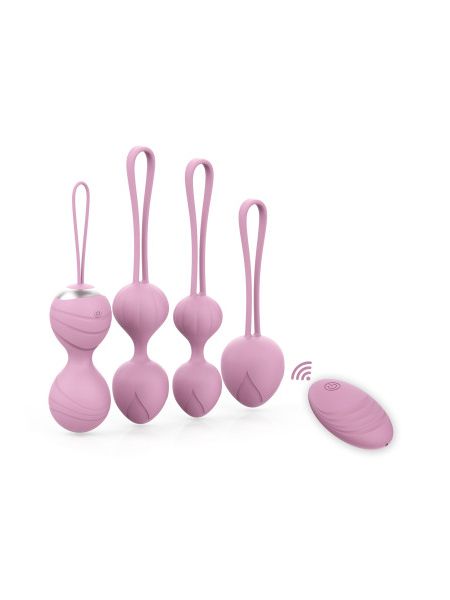 Набір вагінальних віброкульок Every Night Toys Beata, 4 шт, з дистанційним пультом, бузковий