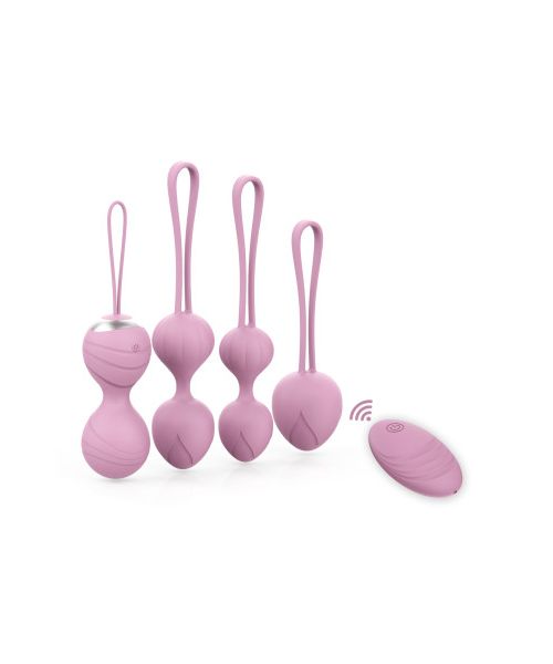 Набір вагінальних віброкульок Every Night Toys Beata, 4 шт, з дистанційним пультом, бузковий
