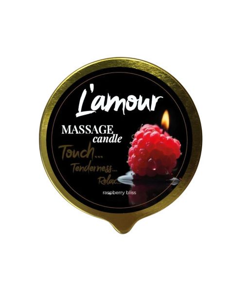 Масажна свічка L’amour Raspberry Bliss, золота, 70 мл