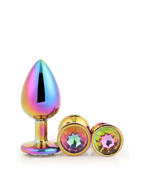 Набір райдужних анальних пробок GLEAMING LOVE MULTICOLOUR PLUG SET