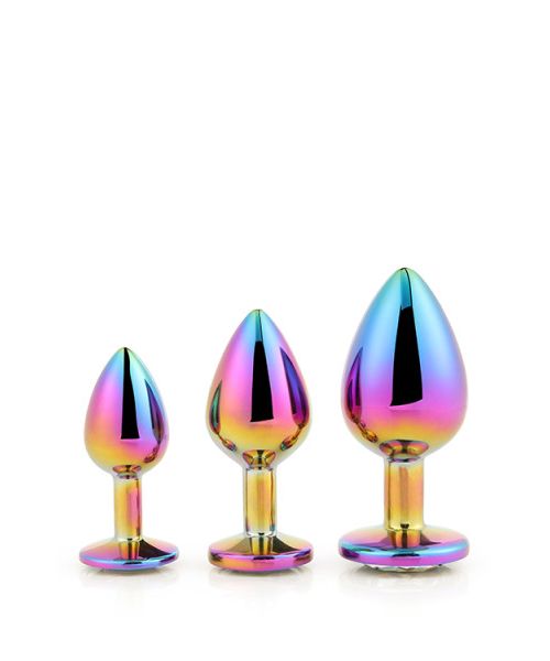 Набір райдужних анальних пробок GLEAMING LOVE MULTICOLOUR PLUG SET