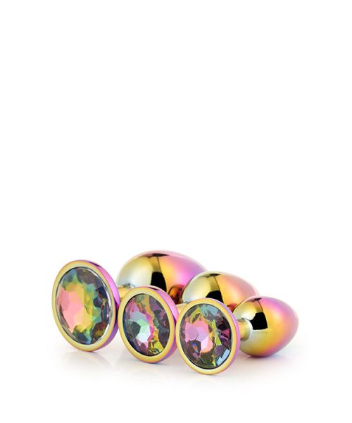 Набір райдужних анальних пробок GLEAMING LOVE MULTICOLOUR PLUG SET