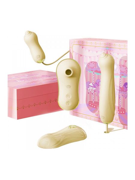 Набір секс іграшок Zalo UNICORN Vibratrion & Thrusting Set - Yellow