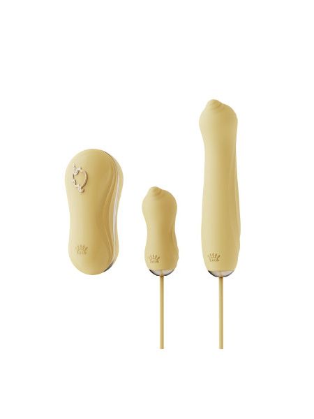 Набір секс іграшок Zalo UNICORN Vibratrion & Thrusting Set - Yellow