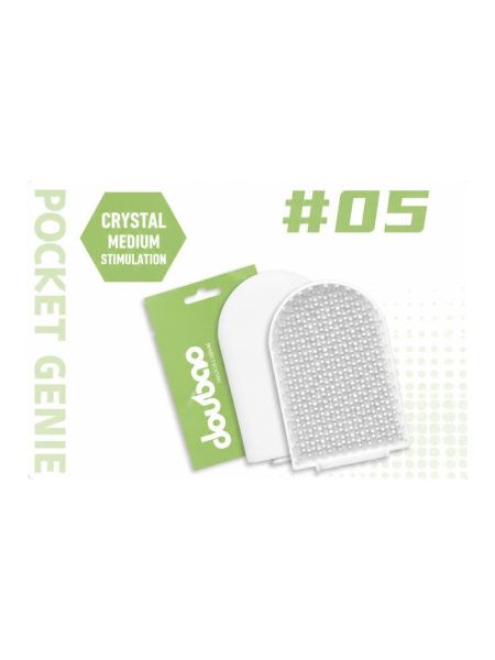 Міні-мастурбатор нереалістичний DOU BAO CRYSTAL Pocket Genius з рельєфом кристала, білий, 52,5 × 81,5 × 11 мм