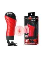 Мастурбатор-вагіна з вібрацією Crazy Bull Delia на присосці, 28.3×10 см