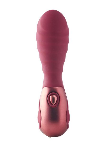 Мини вибратор рельефный Dream Toys Dinky Mini Vibrator Jody F бордовый, 12 см х 3.2 см