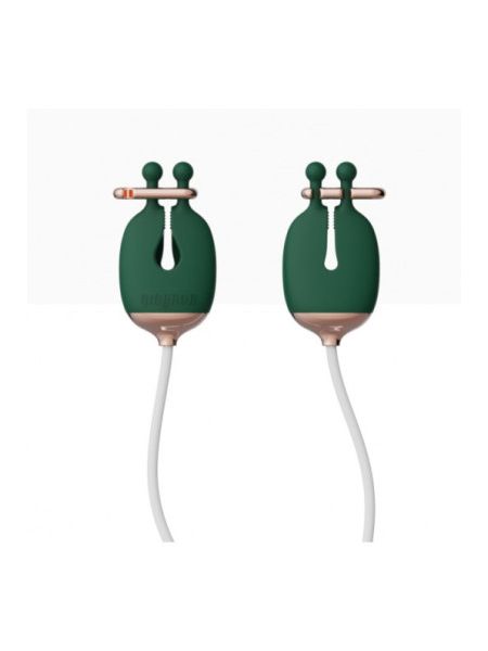 Затискачі для сосків з вібрацією Qingnan No.2 Vibrating Nipple Clamps Green