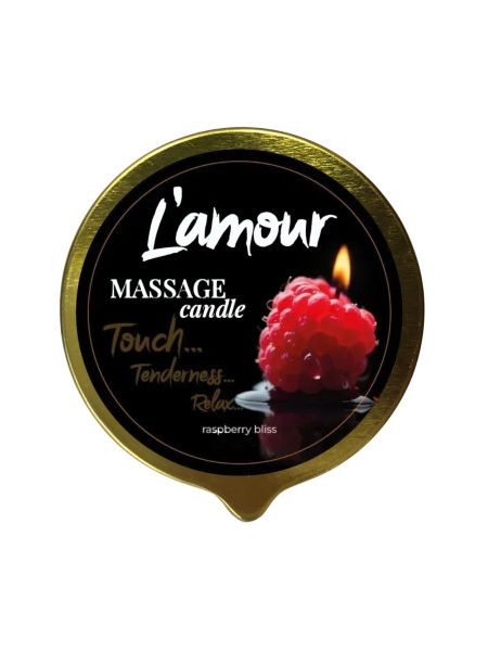 Масажна свічка L’amour Raspberry Bliss, золота, 70 мл