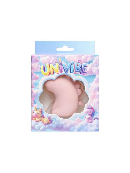 Стимулятор клітора з пульсацією UNIVIBE Єдиноріг, 5 режимів, рожевий