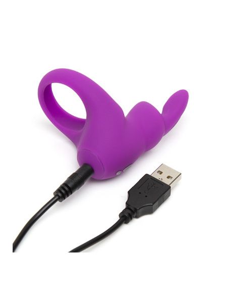 Ерекційне кільце з вібрацією Happy Rabbit Rechargeable Cock Ring Purple