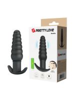Анальна пробка з вібрацією Pretty Love Aeolis, чорна, 11 см х 3 см