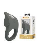 Ерекційне віброкільце PRETTY LOVE Master Ring силіконове, сіре, 8.7 х 5 см