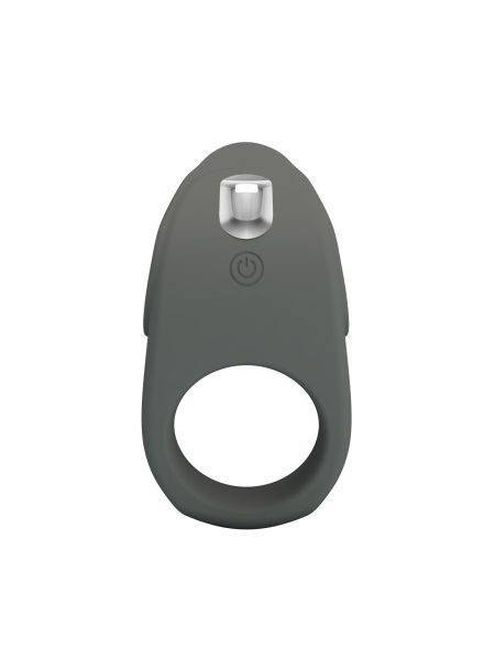 Ерекційне віброкільце PRETTY LOVE Master Ring силіконове, сіре, 8.7 х 5 см