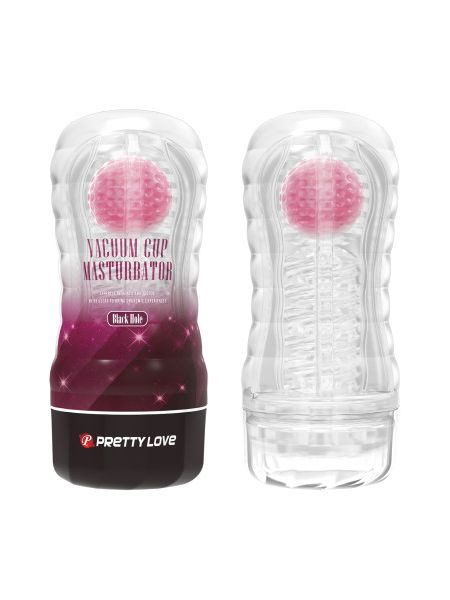 Мастурбатор у колбі PRETTY LOVE Planet прозорий, з рожевою кулькою, 18 х 7.7 см