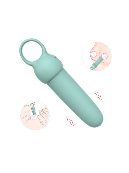 Міні-вібратор Every Night Toys Elliot світло-бірюзовий, 10 режимів вібрації
