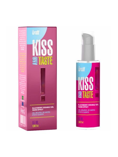 Масажний гель, що зігріває Intt KISS AND TASTE! їстівний, з ароматом ожини, 50 мл