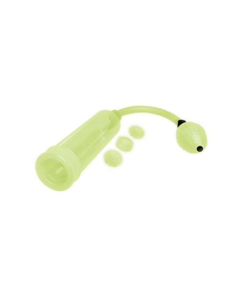 Помпа для члена Whipsmart Glow In The Dark 3 кільця в комплекті, що світиться в темряві, 23.5 см