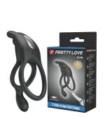 Ерекційне віброкільце подвійне PRETTY LOVE 7 режимів, чорне