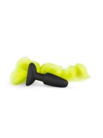 Анальна пробка з хвостом Silicone Butt Plug With Tail - Yellow