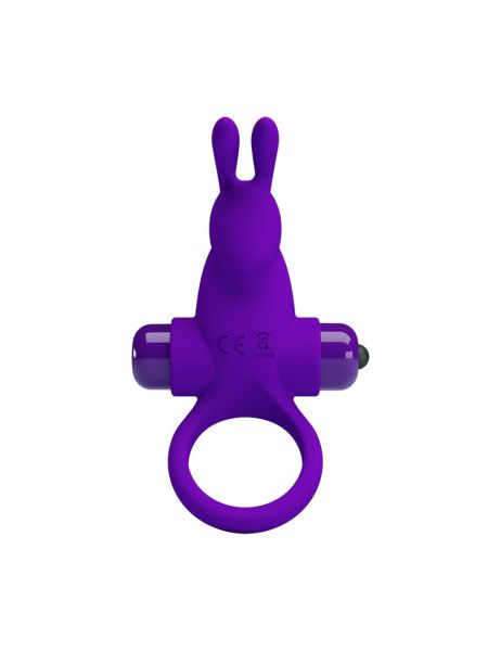 Кільце ерекційне у вигляді кролика Pretty Love Vibrant Penis Ring 1 фіолетове