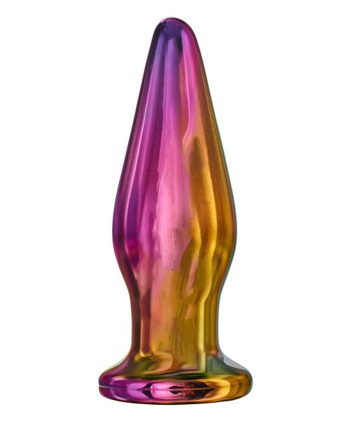 Анальна пробка з вібрацією скляна конусна Dream Toys GLAMOUR GLASS