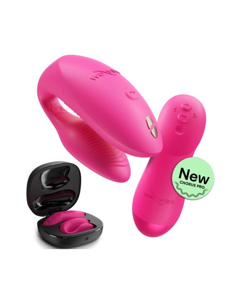 Вібратор для пар We-Vibe Chorus Pro Electric Pink з пультом і додатком, рожевий