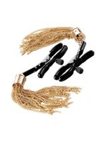 Затискачі для сосків Guilty Pleasure Draped Desire Clamps, чорно-золоті