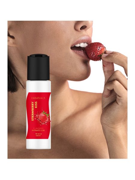 Їстівний лубрикант Driminals Kiss Strawberry зі смаком полуниці, 30 мл