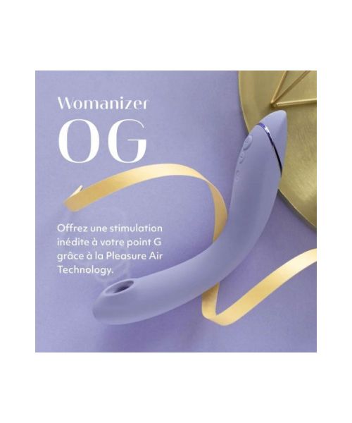 Вібратор для точки G c вакуумною стимуляцією Womanizer OG Lilac