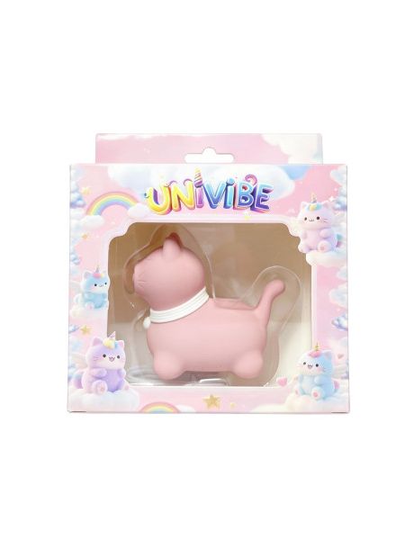 Стимулятор клітора з пульсацією UNIVIBE Котик, 5 режимів, рожевий