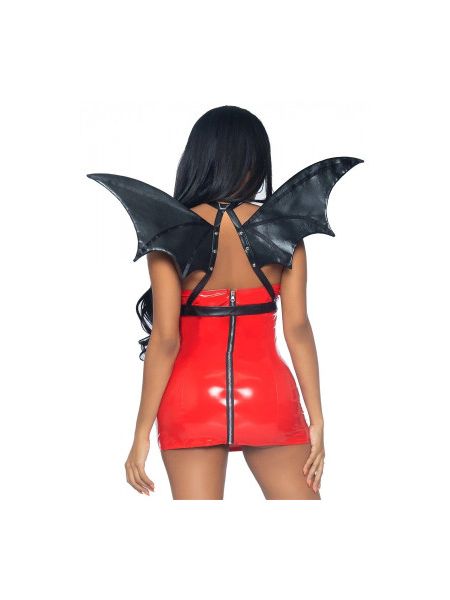 Портупєя зі штучної шкіри з крилами кажана Leg Avenue Bat wing body harness O/S
