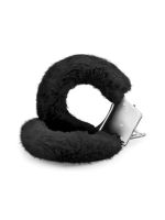 Наручники Love Cuffs Crushious металеві, з чорним хутром