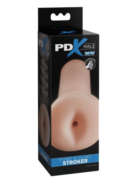 Мастурбатор анус PDX Male з кібершкіри, тілесний