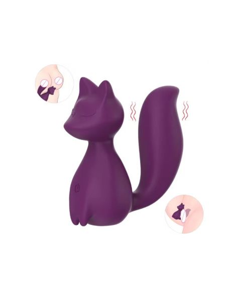 Міні-вібратор кліторальний Every Night Toys Doris у формі лисиці фіолетовий, 10 режимів вібрації