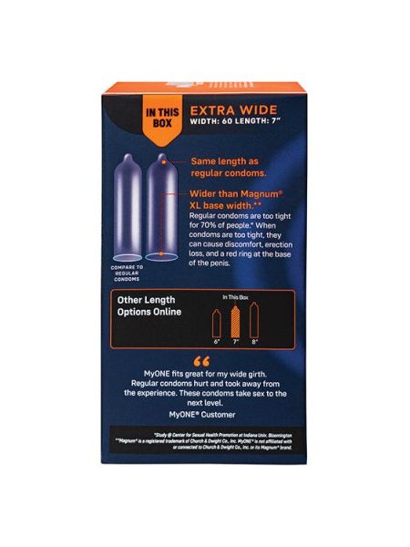 Презервативи MyONE Extra Wide Розмір 60H, 10 шт