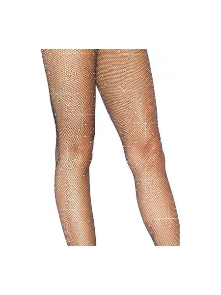 Колготки із мікросітки зі стразами Leg Avenue Rhinestone micro net tights O/S