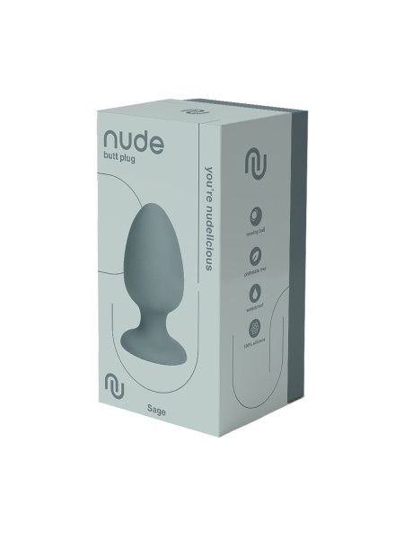 Анальна пробка Dream Toys Nude сіра, 8 х 4 см
